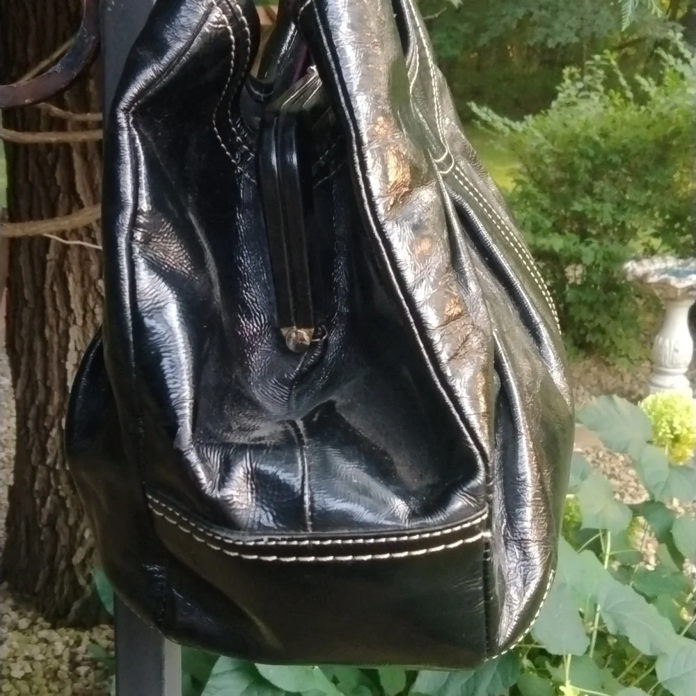 Coach Ergo Pleated Leather Kiss Lock Shoulder Bag, Vintage
